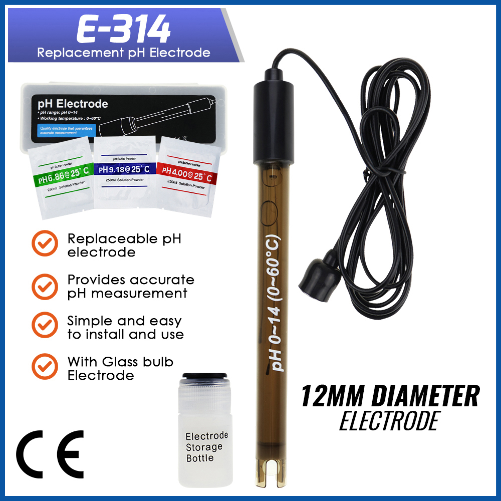 Ph Meter Digital Water Tester - 水耕栽培水族館の水テスター,プールの水をテストするためのアクセサリ,bncタイプ,50オームコネクタ,200cmケーブル,bncケーブル