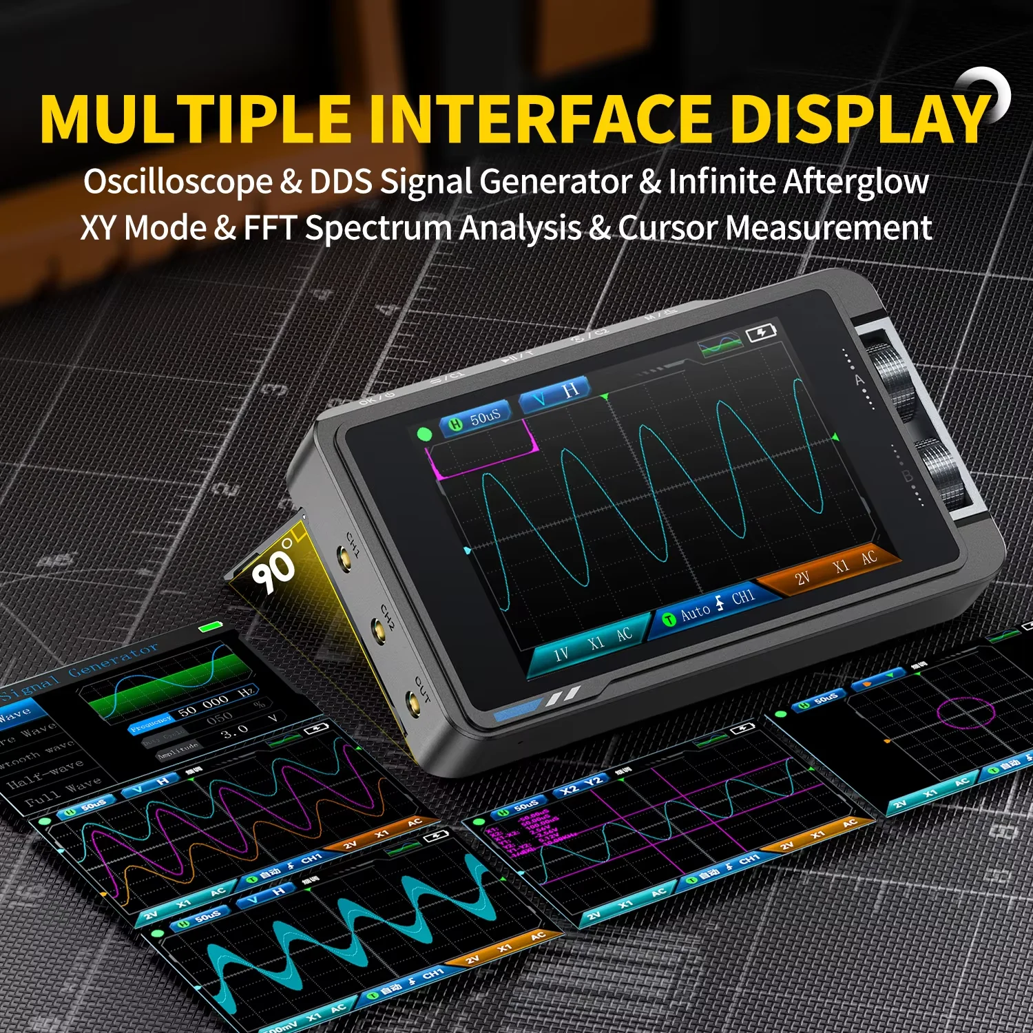 FNIRSI DS215H 2-in-1 ハンドヘルドデジタ - Fnirsi Digital Oscilloscope Handheld のレビューと価格