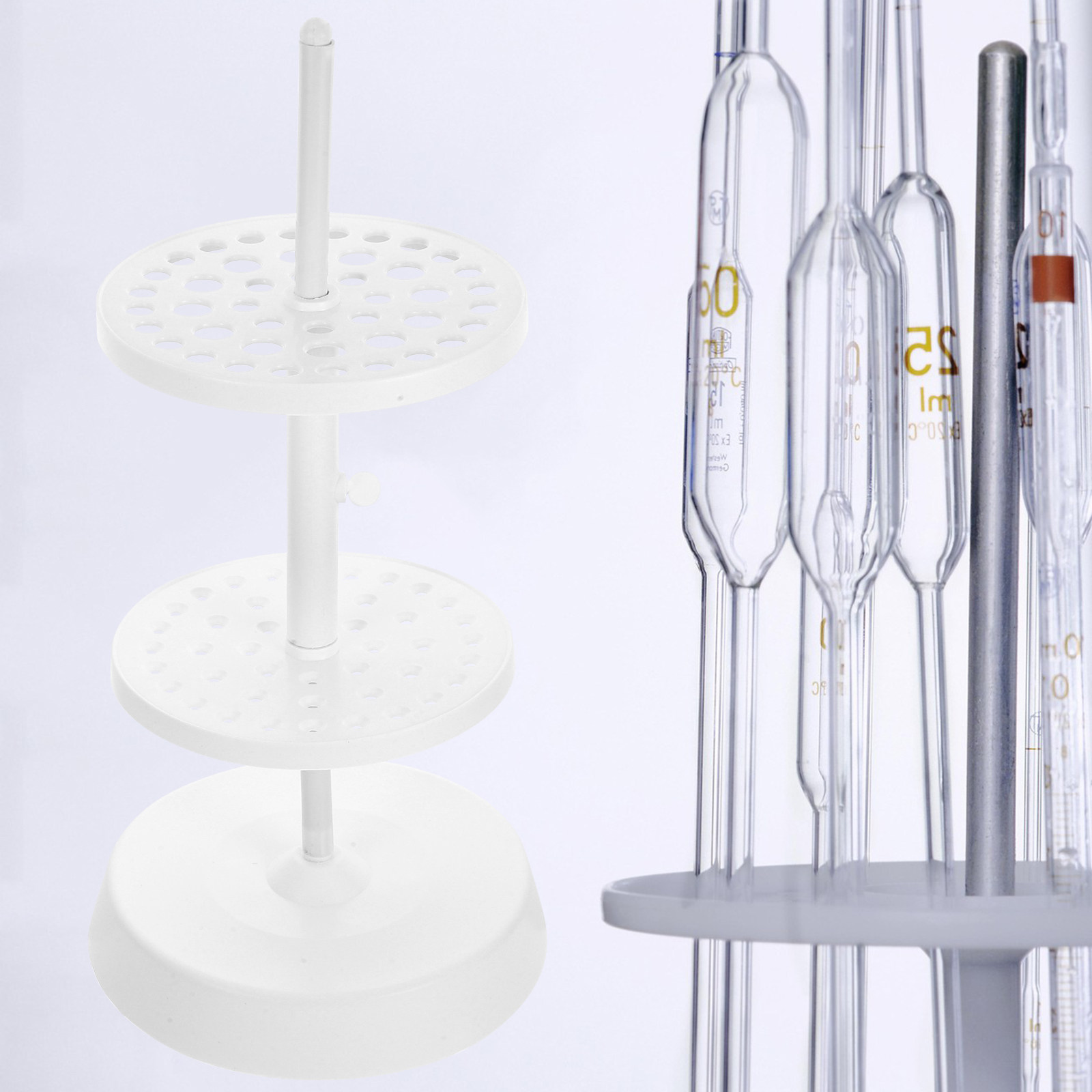 プラスチック製ピペット用円形スタンド、実験室用垂直ホルダー、 - Lab Equipment のレビューと価格