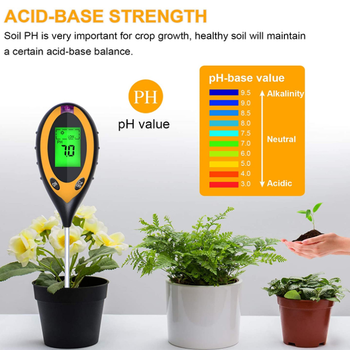 4 in 1 PHライト温度水分酸性度テスター土壌テスター水 - Ph Meter Digital Water Tester のレビューと価格