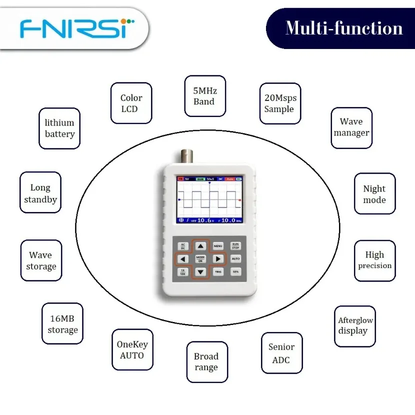 1台のDSO FNIRSI PRO ハンディ型ミニデジタルオ - Fnirsi Digital Oscilloscope Handheld のレビューと価格