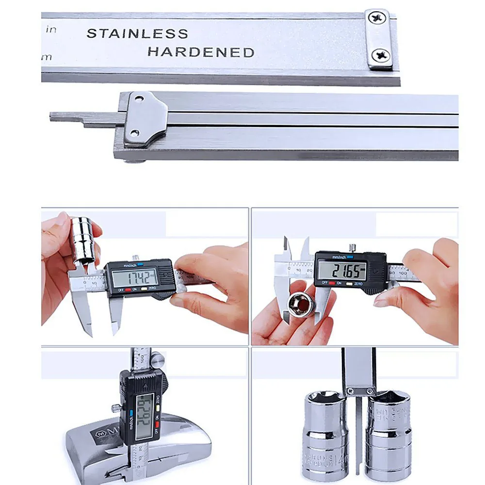 高精度デジタルノギス 0-150mm 0-300mm ステン - Digital Caliper 150Mm Stainless Steel のレビューと価格