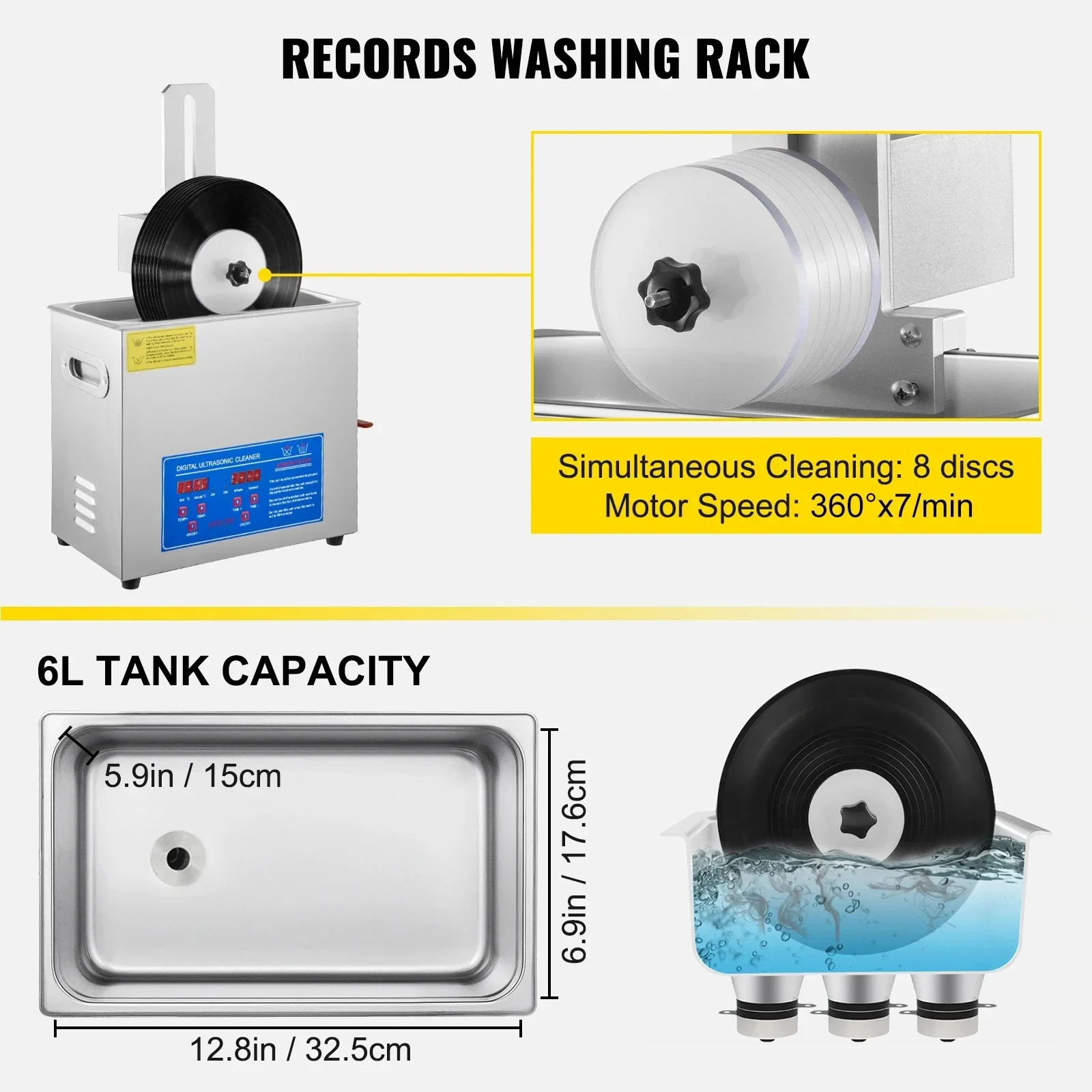 SIHAO 工業用超音波洗浄機 6/15/30L、ステンレス - Ultrasonic Cleaner 30L Industrial のレビューと価格